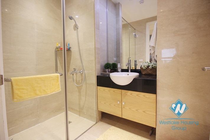 A three-bedroom apartment with full fancy furniture for rent in Ciputra, Tay Ho, Hanoi